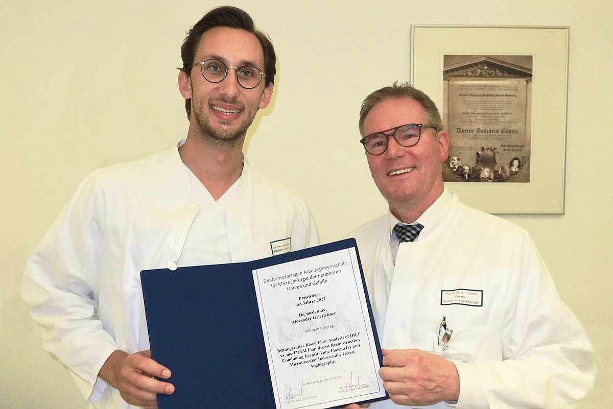 Uniklinik Freiburg - Klinik Für Plastische Und Handchirurgie Ausgezeichnete mikrochirurgische Forschung - Plastische/Handchirurgie